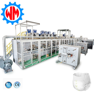 Machine de fabrication de couches de bébé à haute efficacité à service complet contrôle PLC intelligent Exportation mondiale