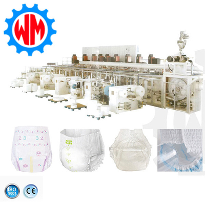 Ligne de production de couches pour bébés haute efficacité avec système d'emballage intelligent