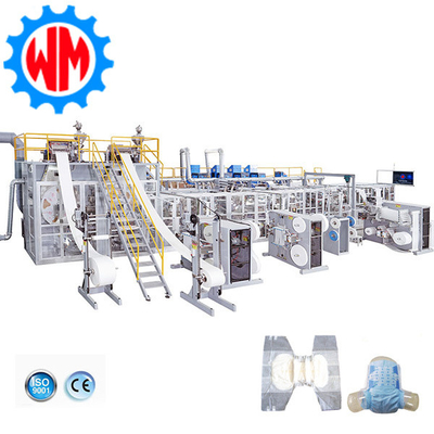 Rate de qualification de 97% avec 250-450 PCS/min Machine de fabrication de couches pour adultes