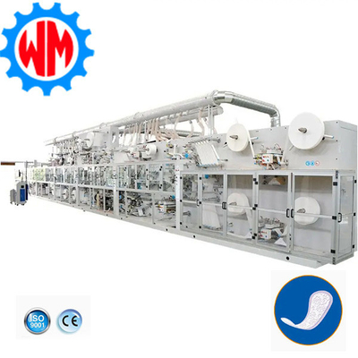 1200 PCS/Min Ligne de production de serviettes sanitaires avec système d'emballage