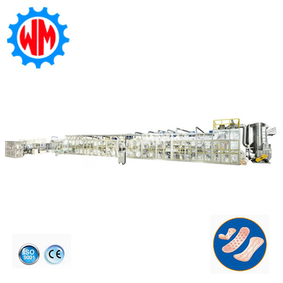 Ligne de production de serviettes hygiéniques entièrement servo avec CE